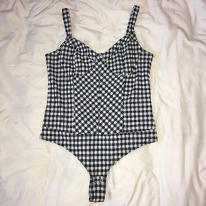 Checkered bodysuit